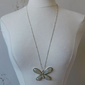Chic Silver Butterfly Pendant Necklace